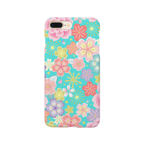 花尽くし_弍（水浅葱） Smartphone Case