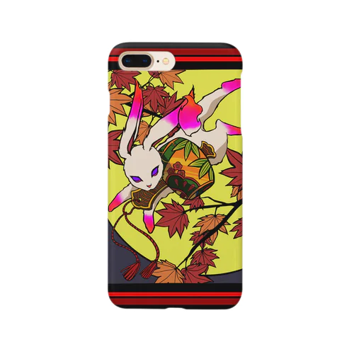 和切り絵風　福兎(紅葉) Smartphone Case