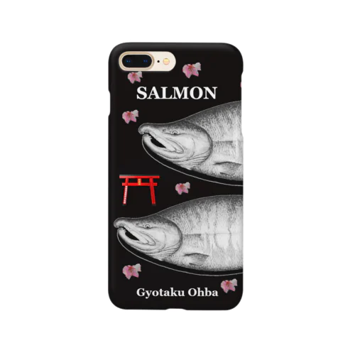 鮭！（SALMON；桜；鳥居）あらゆる生命たちへ感謝をささげます。 Smartphone Case