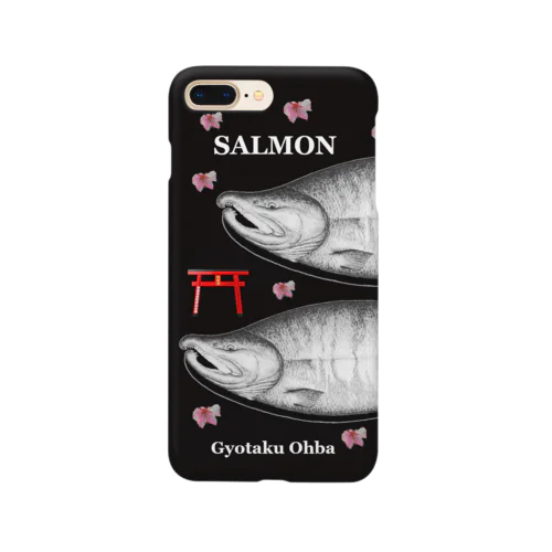 鮭！（SALMON；桜；鳥居）あらゆる生命たちへ感謝をささげます。 Smartphone Case