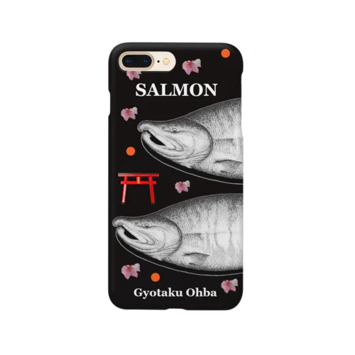 鮭！（SALMON；桜；鳥居；卵）あらゆる生命たちへ感謝をささげます。 Smartphone Case