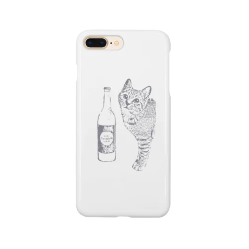 キジトラ猫とどぶろく（グレー） Smartphone Case