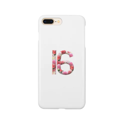 フラワー数字シリーズ「16」 Smartphone Case