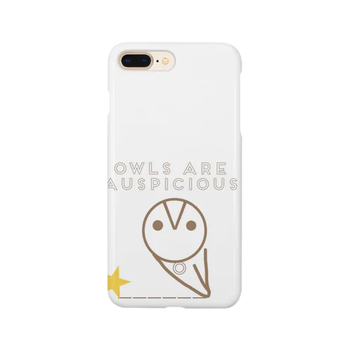 フクロウは縁起がいい Owls are auspicious スマホケース