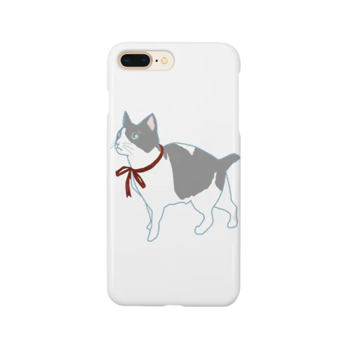 白黒猫まっくす(リボン) Smartphone Case