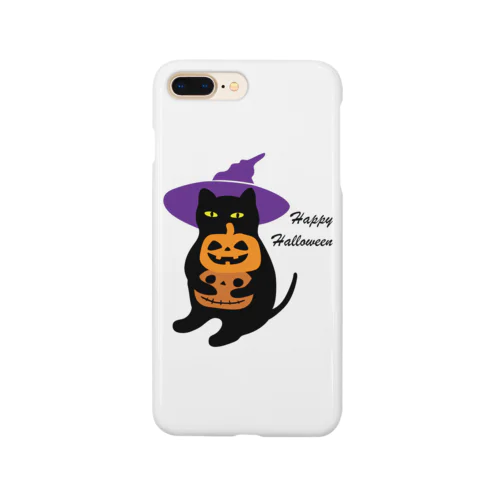 黒猫のハロウィン スマホケース