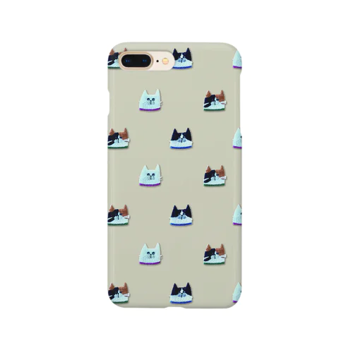 刺繍ねこ 3兄弟 Smartphone Case