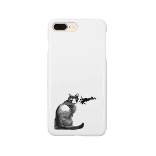 花を贈る猫 Smartphone Case