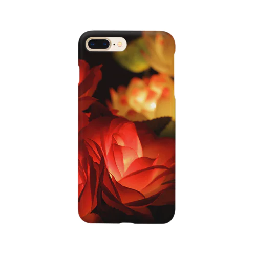 iPhone 8 Plus/7 Plus Smartphone Case Handmade Fake Flower LED Light Design スマホケース