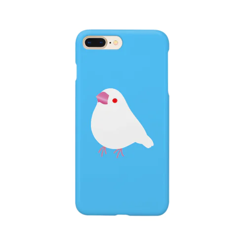 かわいい赤い目の文鳥ちゃん　スマホケース スマホケース