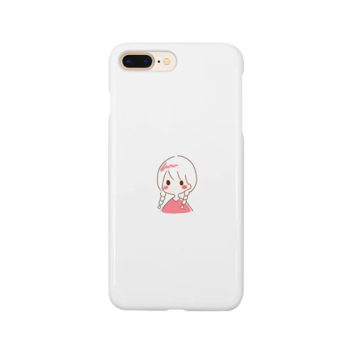 三つ編み女の子(赤色) Smartphone Case