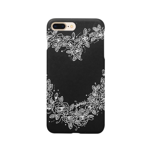 ローズブーケ　BLACK Smartphone Case