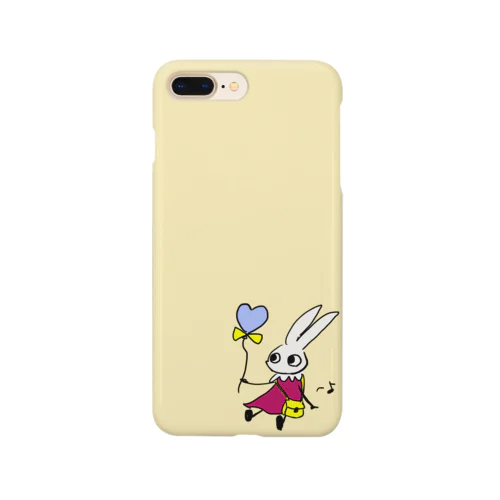 風船と子ウサギ(イエロー)/FOXTROT Smartphone Case
