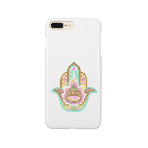 誕生石色✋ハムサの手（10月・オパール） Smartphone Case