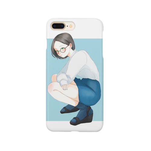 だてめがねと泣きぼくろの女の子 Smartphone Case