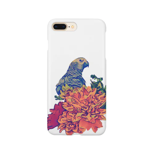 ヨウムと花 Smartphone Case