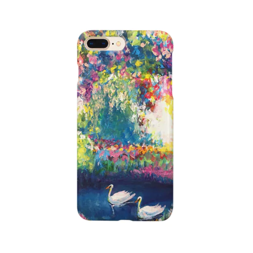 色彩の庭と白鳥たち Smartphone Case