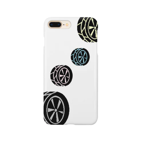 タイヤ柄スマホケース　メンズ・レディース・キッズ　車　シンプル　個性的　カラー Smartphone Case