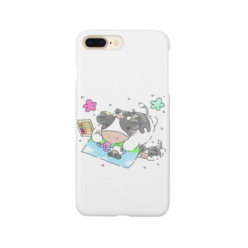 ほんわか可愛い牛さん達のお絵描き Smartphone Case