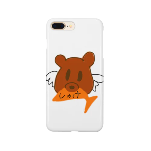 しゃけくわえて飛んでるくま Smartphone Case