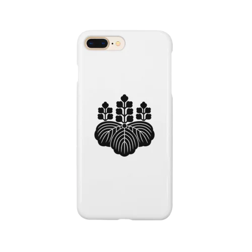 豊臣秀吉 家紋 桐紋（五七の桐） 黒 Smartphone Case