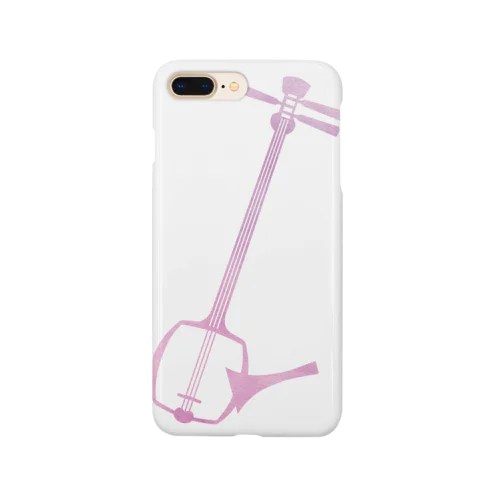 三味線ワンポイント柄（紫） Smartphone Case