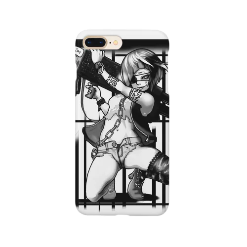 ランチャーガール（モノクロ） Smartphone Case