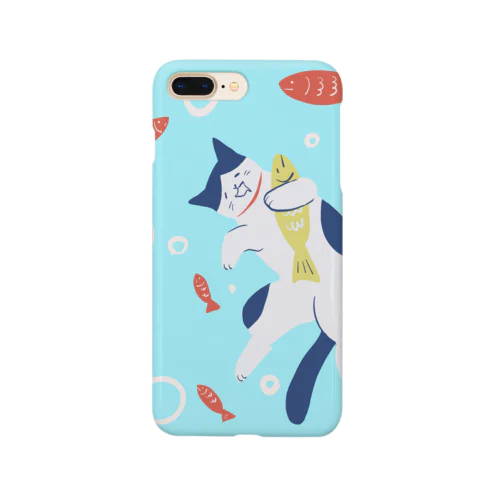 幸せニャンコ　魚と夢の中 Smartphone Case