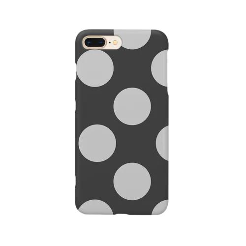 charcoal / grey dot スマホケース