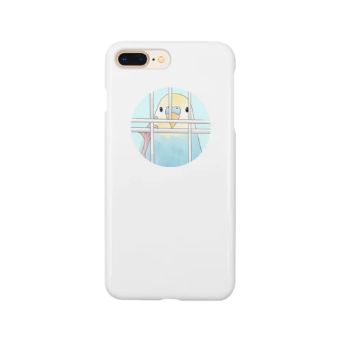 可愛いのぞき見セキセイインコちゃん【まめるりはことり】 Smartphone Case