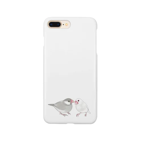 幸せ文鳥ちゃん【まめるりはことり】 Smartphone Case