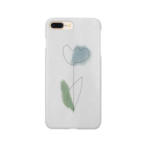 Art  lightblue green *tulip スマホケース