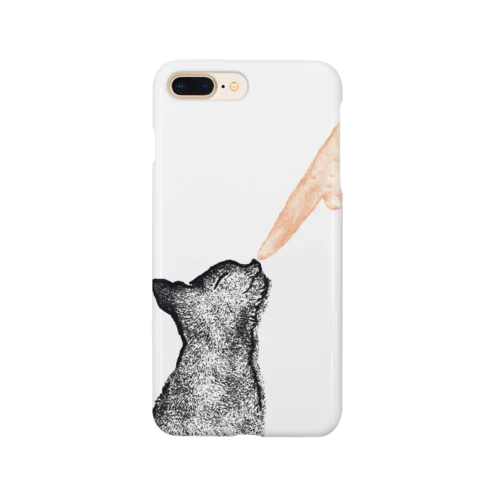 〈はじめまして〉 鼻で挨拶する猫 Smartphone Case