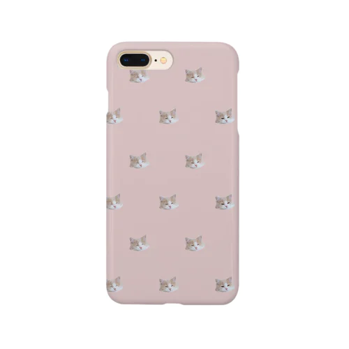 お昼寝ネコチャン 総柄ピンク Smartphone Case