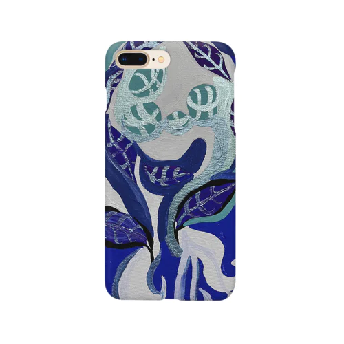 紺碧の葉魚と花❶ Smartphone Case