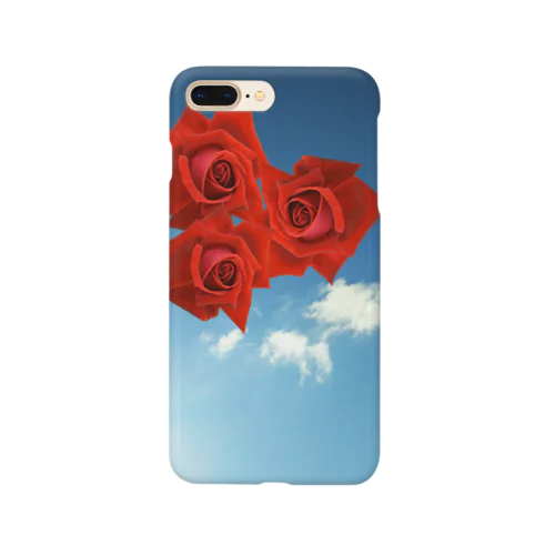 青い空と赤い薔薇 Smartphone Case