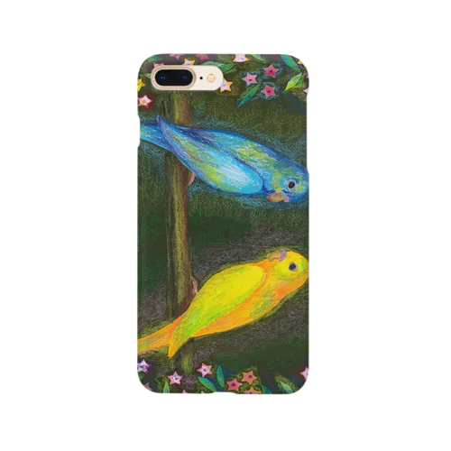 黄色と青のインコ Smartphone Case