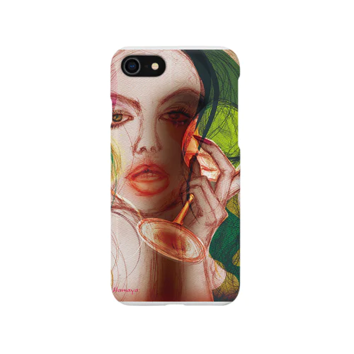 THE LADY WITH GLASS OF WINE Smartphone Case