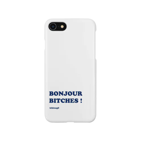 Bonjour Bitches （文字色ネイビー） スマホケース