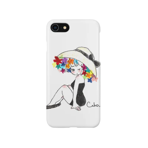 帽子の女の子 iPhone Smartphone Case