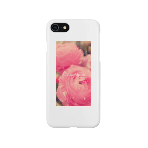 ピンクのお花 iPhone Smartphone Case
