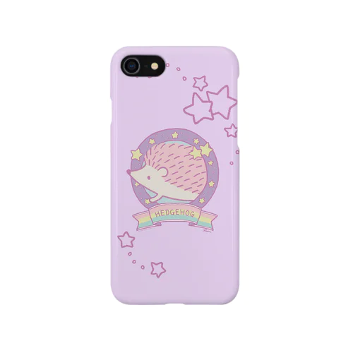 ゆめかわハリネズミ(purple) スマホケース