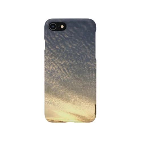 鱗雲と夕陽 iPhone Smartphone Case