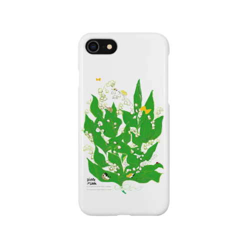 スズランとハリネズミ　iPhoneケース　花 Smartphone Case