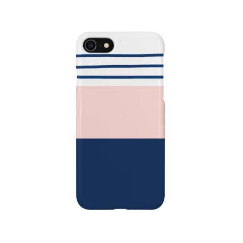 Navy&Pink border Smartphone Case