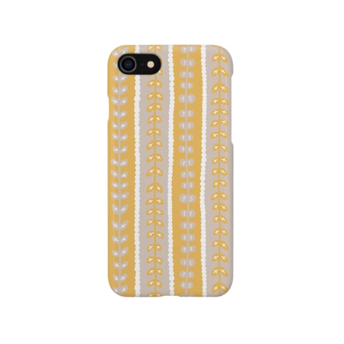 葉っぱストライプ_orange Smartphone Case
