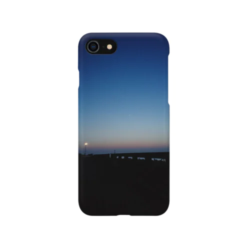 朝方の海と灯台 iPhone Smartphone Case
