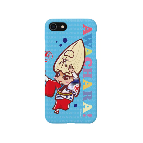 水玉連③スマホケース（阿波キャラ）  Smartphone Case