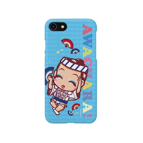 阿波扇①スマホケース（阿波キャラ）  Smartphone Case