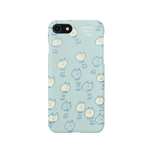 ねこタコさん(BLUE) iPhone Smartphone Case